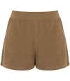NS728 Native Spirit Ladies Terry Towel Shorts Cream Coffee colour image